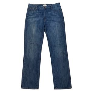 L.L. Bean Jeans Classic Fit Medium Wash Straight Leg Distressed High Rise Denim